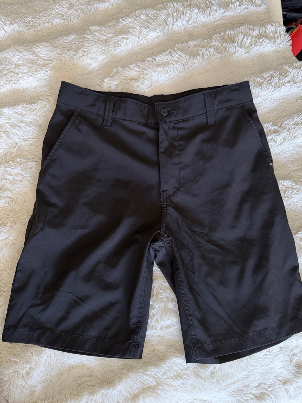 Quiksilver Boy's Black Flat Front Shorts